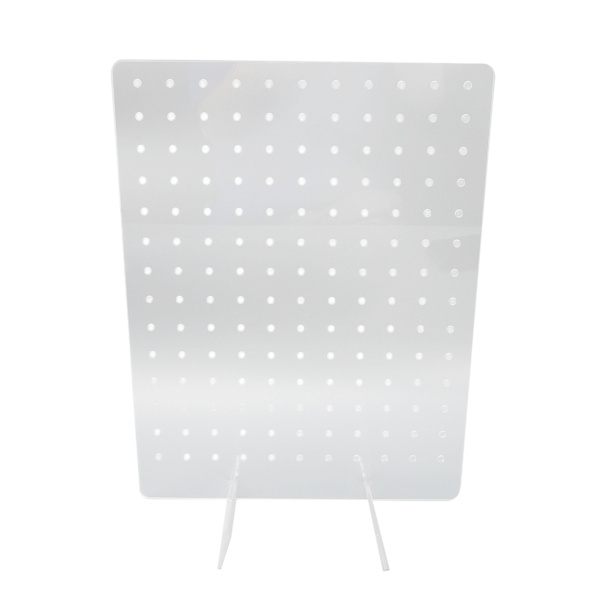 Akryl Pegboard Display Stand Transparent Smycken Organization Craft Show Peg Board Rack Stand för örhängen