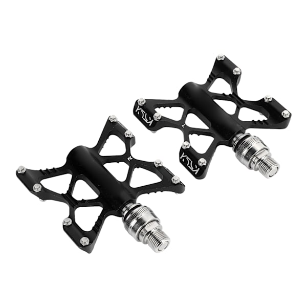 1 par LP Litepro K5 Cykel Hurtigudløsningspedaler Aluminiumlegerings Cykellagerpedaler til Road Mountain Folding Bikes Sort