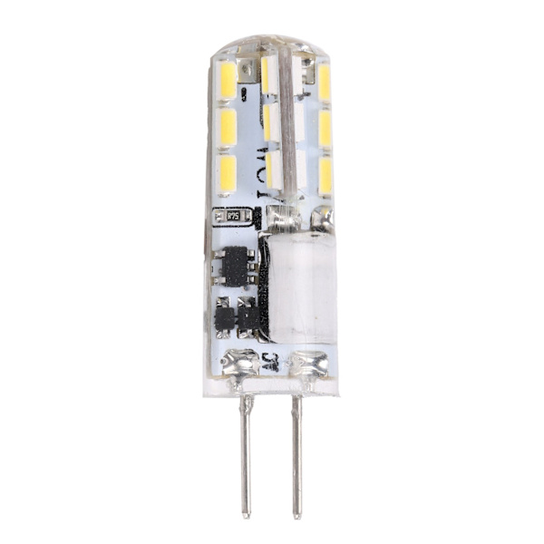 G4 24LED-glödlampa 2W 200LM Bi Pin Light Ej dimbar för ljuskrona AC DC 12V (Kallvit 6000-6500K)