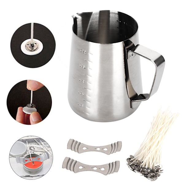 Ljustillbehör Kit White Dot Sticker Anti-korrosion Rostfritt stål Vax Smältkopp gör det själv-set