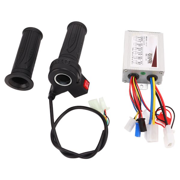 E-Bike Controller 12V 500W Følsomt Farvehoved DC Motor Børstet Controller Tre-hastigheds Gasreglage Vridgreb