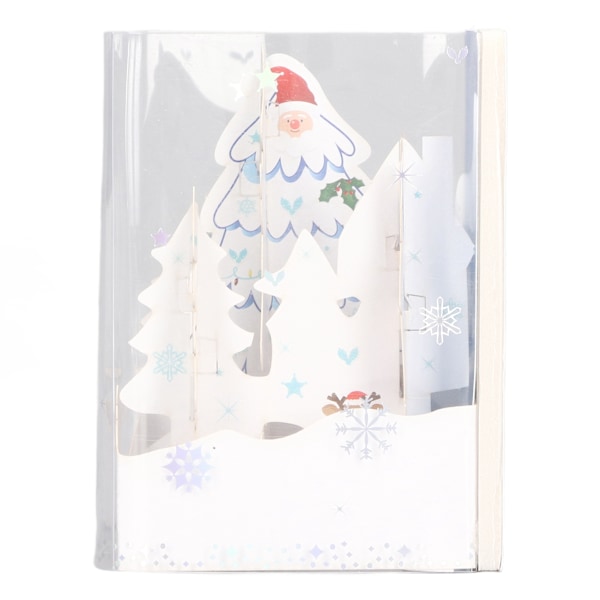3D-popup-musiikkikort käsityöläisillä läpiviennillä kaiverrus Snowscape 3D-joulukortti pahvilla