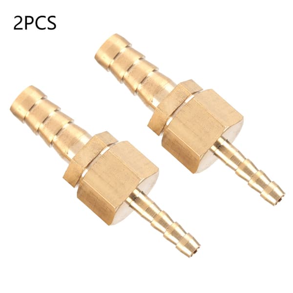 【NX】2 stk 4--6 mm messing slange modhager hale reducerende stik