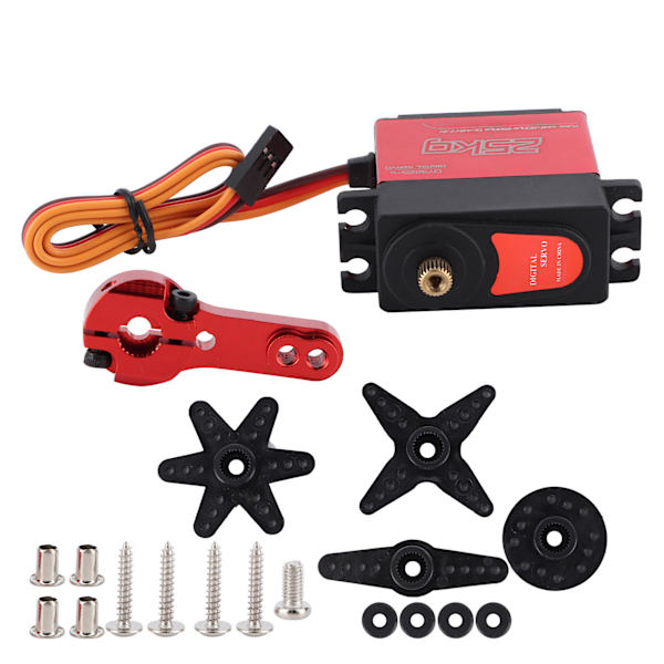 QY3225 25KG vattentät metallutrustning digital servotillbehör Passar för 1:8/1:10 RC-bilbåt