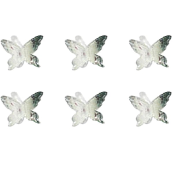 3d Nail Art Nail Butterfly Rose Nail Art Charm, Färgglad Nail Art Glitter med Rhinestones Faux Pearl Nagelklistermärken för flickor Gör själv hantverk Smycken Blomma