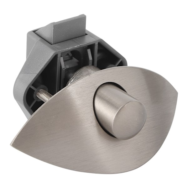 Lådknapplås Skåpdörr Trycklåsning för Marine Boad RV 12‑25mm Träskåpsdörr Borstad Silver
