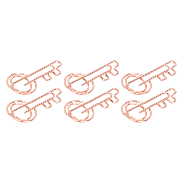 100 stk. binders metall rose gullfarge Urheen design binders for kontor skole