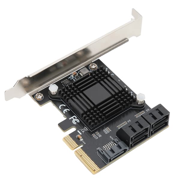 Udvidelseskort PCIE til 5 porte SATA3.0 modulkonverteringskort JMB585-chip til computer