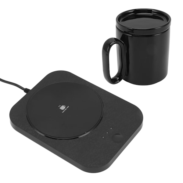 Smart Mug Warmer 3 Gears Control USB-driven Värmeunderlägg Mjölkkopp Isolering Varmare Svart