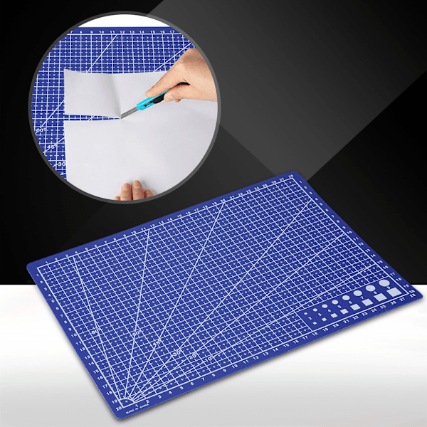 A4 Quiltning Grid Lines Skärmatta Board Hantverksverktyg Kontorspapperstillbehör