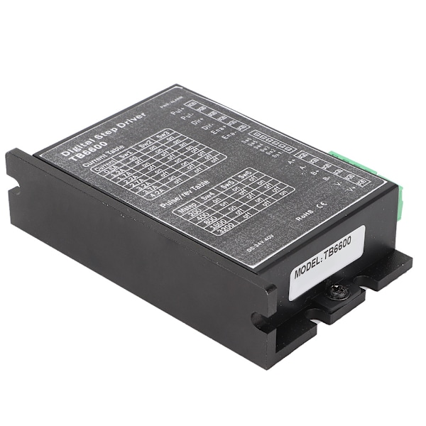 TB6600 DC24-40V 2-vaiheinen/bipolaarinen askelmoottorin ohjain 1,0~4,2A/vaihe NEMA 17/23 moottorin ohjain