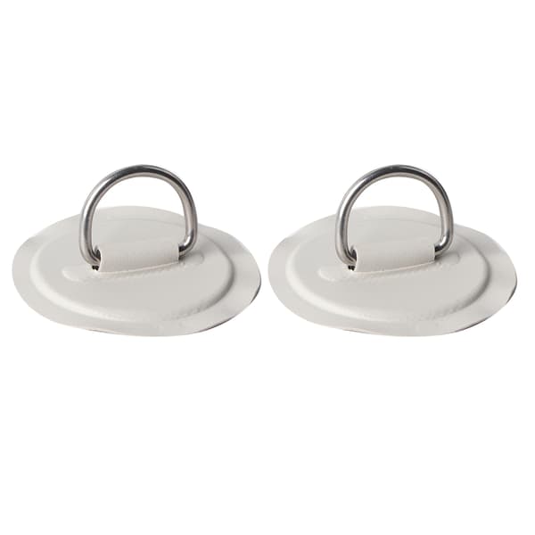 2 stk oppblåsbare båtkajak DRing Pad Patch PVC marine rustfritt stål fast spenne (grå)