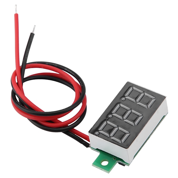 Digitalt voltmeter 0,36 tommer to-trådet DC 2,5-30V Digital LED-display spændingsmåler (rød)