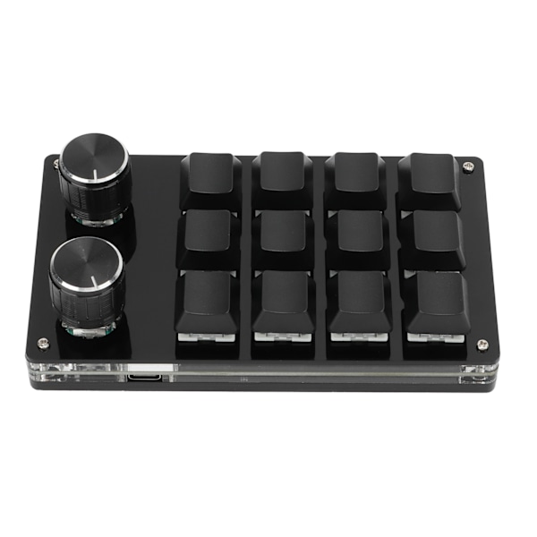 Enhåndsmakro mekanisk tastatur 12-tasters multifunktion DIY programmerbar knappsæt til Office Gaming Lab