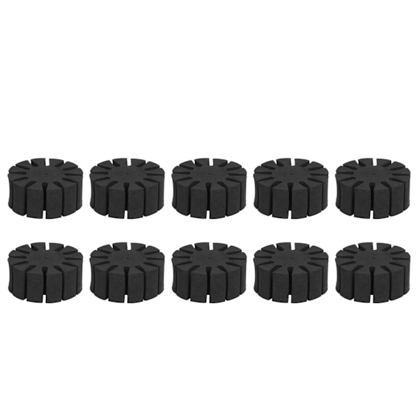 10 stk Runde Pileholdere PE Pileadskillerholdere Sort Holdbar Udendørs Bueskydningstilbehør