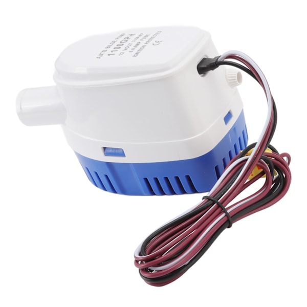 Elektrisk DC vannpumpe med flytebryter Automatisk lensepumpe Micro nedsenkbar pumpe 4 meter løft 12V 3,8A