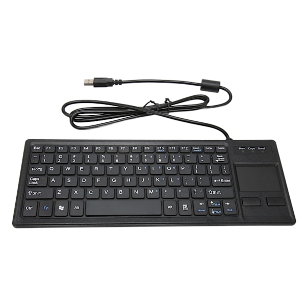 K 800-tastatur med touchpad Kabelforbundet Ultratyndt Mini Compact Touch-tastatur med HUB-funktion