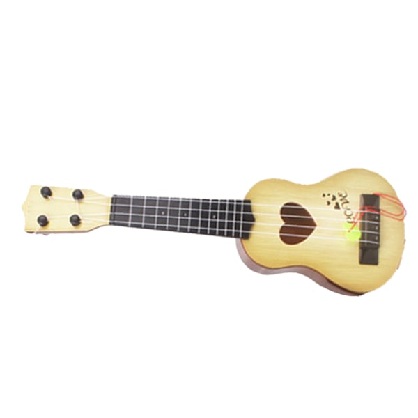 Simulering Ukulele 4 Strings Justerbar Ukulele Barn Musikinstrument Leksak för tidig utbildning 35cm Khaki