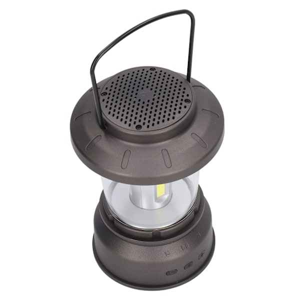 Utomhus Bluetooth-högtalarljus retrostil 2 lägen USB-strömförsörjning IP65 Vattentät Bluetooth Musik Camping Lykta Vitt ljus