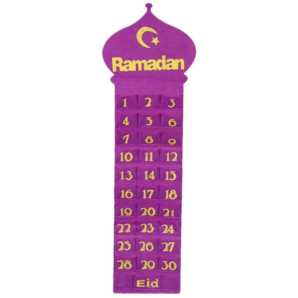 Ramadanin laskurikalenteri ripustettava kalenteripussi seinäkalenterin säilytyspussi