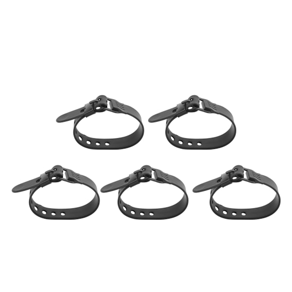 5 stk sorte multifunktionelle kabelbindere Bærbar spænde kabelbinder Gummi kabelbinder
