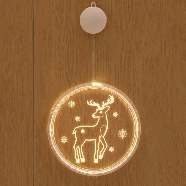 Joulukoristeet Koristeellinen joululyhty Led-akkuvalo Bell Deer Light String akryyli G