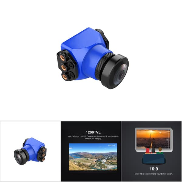 【NX】Foxeer Arrow Mini Pro FPV-kamera 600TVL 2,5 mm lins HAD II CCD NTSC IR Blå PAL