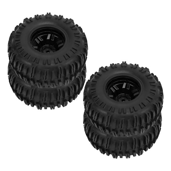 4 stk RC forreste og bageste gummidæk og 6 eger fælge sæt til ARRMA SENTON 1/10 RC bil opgraderingsdele sort