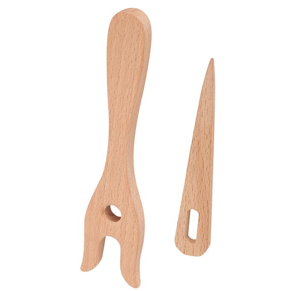 Stickverktyg i trä för DIY-vävning - Gaffeltyp