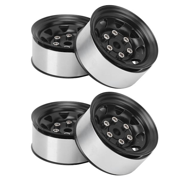 4 kpl 1,55 tuuman RC-vanteet Universal RC-vanteet Axial AX90069 Crawlers Black