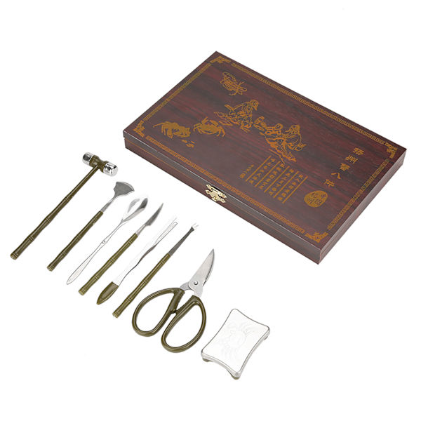 8st Hummer Crab Cracker Verktyg Rostfritt stål Seafood Claw Tool Set Gåva