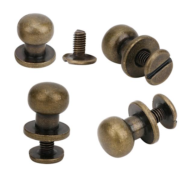 20ST 9 x 8 mm gør-det-selv kobbernitter med rundt hoved Nippel Nagelpose Sko Tilbehør til læder Bronze 9 x 8 mm