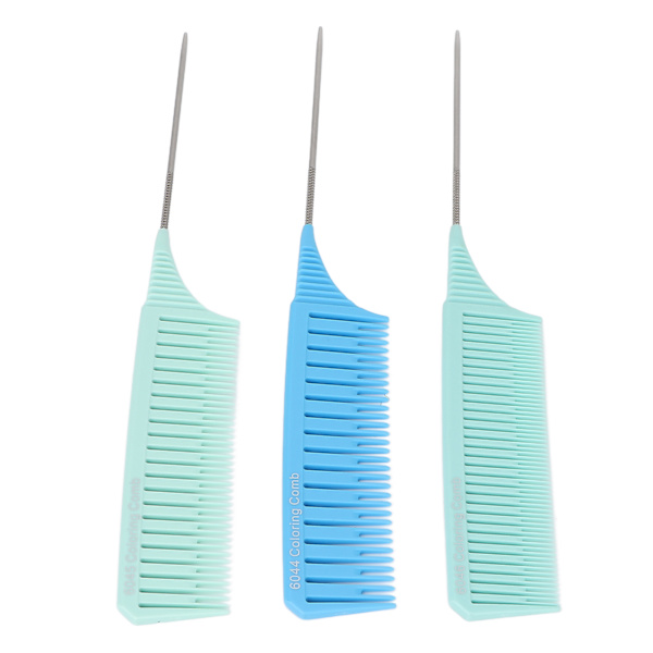 3st Parting Comb Professionell Pålitlig Glänsande Rund Bekvämt Praktiskt Kompakt Slitstarkt hårverktyg för frisörsalongerSet 2