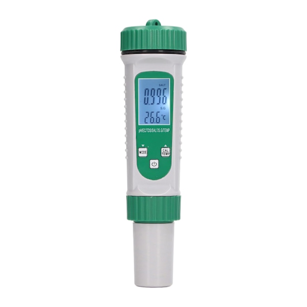 Vattenkvalitetstestare 6 i 1 PH EC TDS SALT SG TEMP-mätare Digital display för plantering