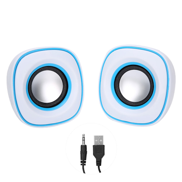 USB-högtalare Mini Bärbar dator Stereo Ljudbox Högtalare 3,5 mm ljuduttag jt‑2605