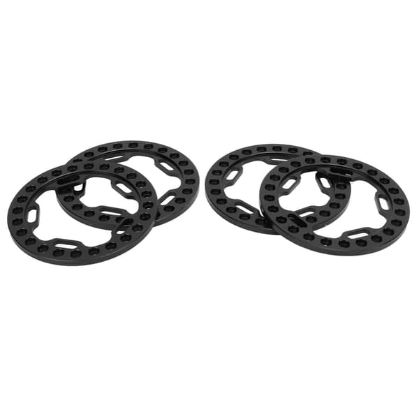 【NX】4 stk. ydre beadlock-ring til hjul 1,9 tommer erstatnings-beadlock-ringe til 1/10 RC-biler sort