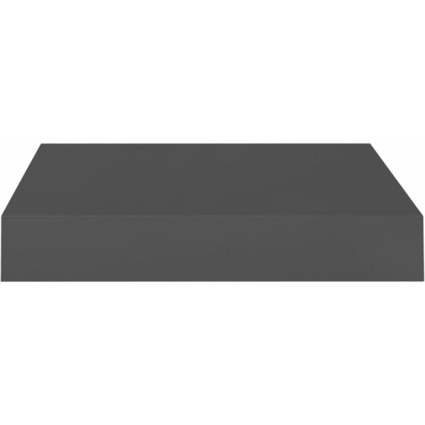 Flytande vägghylla Blank grå 23x23,5x3,8 cm MDF