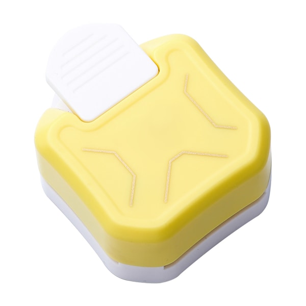 3-in-1 paper corner cutter useita kulmia Manuaalinen kuvio Kulman leikkaaja DIY reikäleikkaaja Keltainen