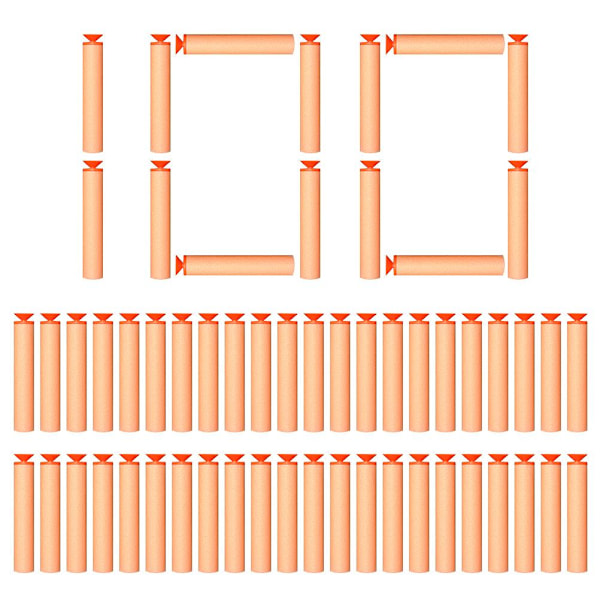 100 st 7,2 cm EVA mjuk sugkoppshuvud Refill Mjuk Dart Utomhusleksak Barnpresenter