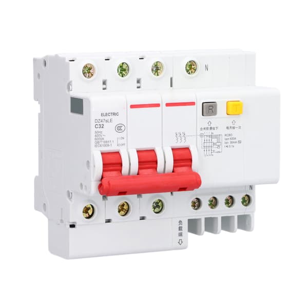 【NX】Jordfelsbrytare 3P+N dvärgbrytare DIN-skenmontering AC 400V