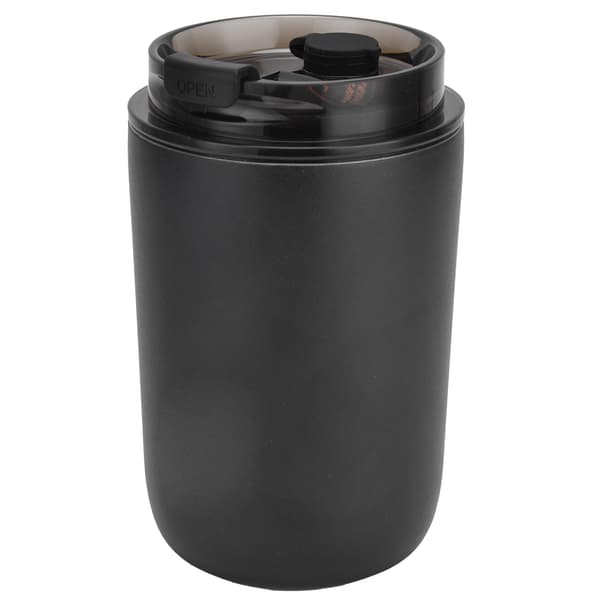 280 ml kaffekop, husholdnings, bærbar, stor kapacitet, silikone, rustfrit stål, termoflaske til fødselsdagsgave, sort