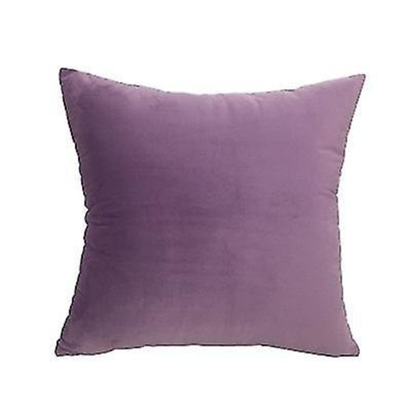 Luksuriøs Lyselilla Fløjl Pudebetræk - Blød Dekorativ Pudebetræk til Stue Sofa - 30 x 50cm