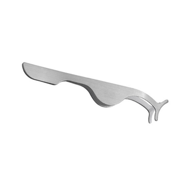 Ögonfransar i rostfritt stål Applikatorverktyg False Lash Applicering Böjda ögonfransar Extra Clip Silver