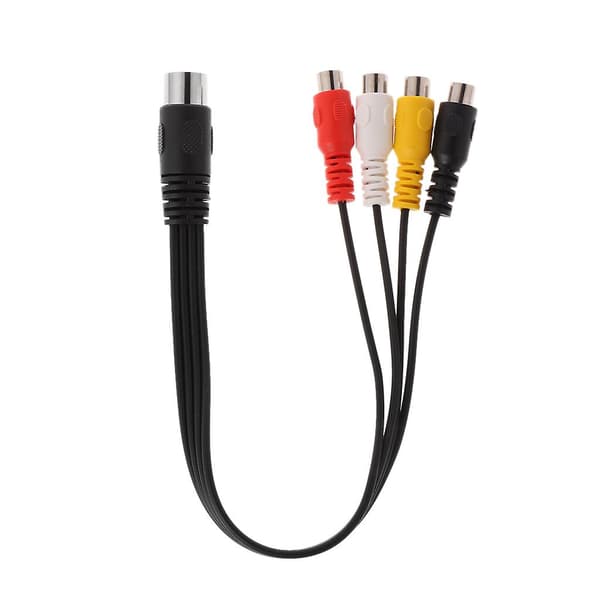 30 cm 5-polet han Din-stik til 4 RCA Phono-hunstik Lydkabel Kabelsnorforbindelse