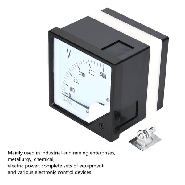 【NX】Square Panel Voltage Meter Analog Voltmeter AC 0-500V Kompatibel med elektroniska styrenheter