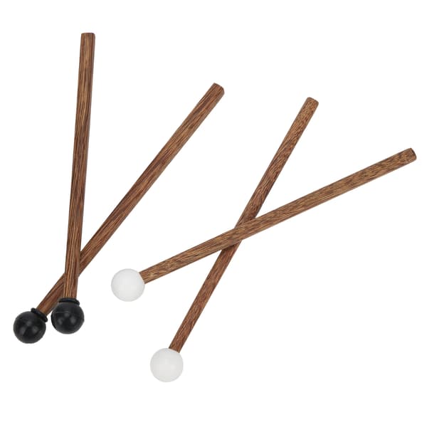 4 stk. ståltrommestikker, gummitrommestik, slagtøjsdele, 16,5 cm