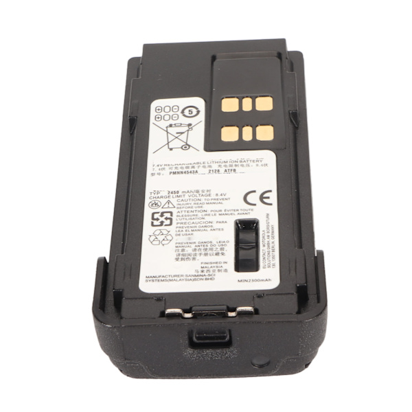 Walkie Talkie-ersättningsbatteri PMNN4543A 2450mah 7,4V 2-vägs radiobatteri med bältesklämma för Motorola R7 XPR3300 XPR3500 XPR7350