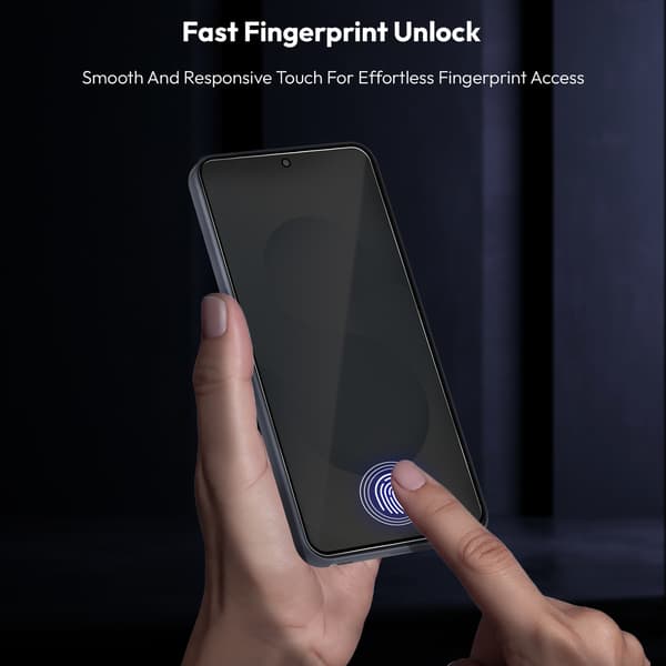 2-Pack Compatible with Samsung S25 Privacy Screen Protector & 1-Pack Lens Protector - Tempered Glass | [Automatic Installation] - Bubble-Free