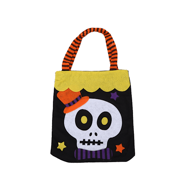 Halloween Tote Bag Återanvändbar handväska med handtag för Thanksgiving Party Daily Supplies Skelett