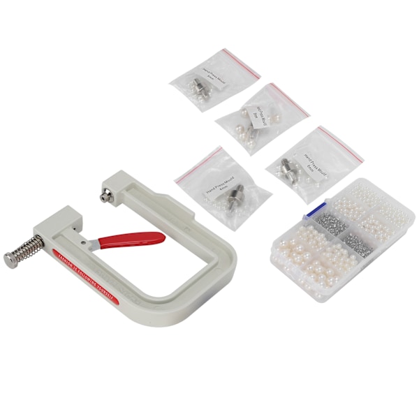 Pearl Setting Hand Press Machine Kit DIY Kläder Hatt Skor Dekoration Handgjorda tillbehör